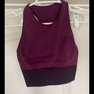 Lululemon Ebb to Train Bra, maroon & black, size 6